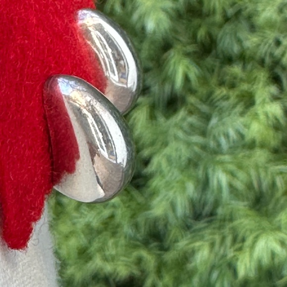 Vintage BARRA Sterling Silver 925 Teardrop Earrings with 14K posts - Picture 3 of 7